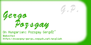 gergo pozsgay business card